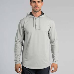 Sweat-shirt à capuche à manches longues et à cordon de serrage décontracté pour hommes - Product Image 2