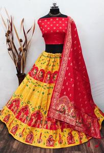 Nuevo diseño Pure Banarasi Silk Indian Traditional Wear Lehenga Choli disponible a precio mayorista de India - Product Image 5