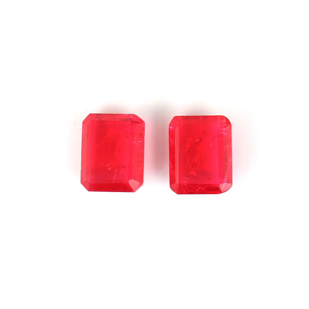 Natural Ruby Doublet Octagon Cut Gemstones Wholesale Loose Stones For Jewelry Making Shop Now Precious Fine Rings Real