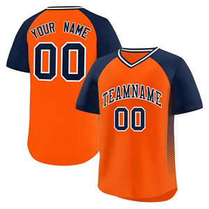 Maillot de baseball 100% polyester de haute qualité pour hommes col en V vente en gros Logo personnalisé maillot à boutons complets avec maillot à col en V personnalisé - Product Image 4