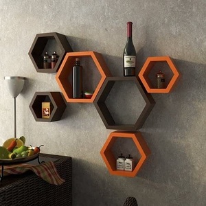 American Style Heart Decorative Multifunction Wooden Wall Storage <b>Rack</b> Hanging Shelves Customised Living Room Furniture Modern - Product Image 2