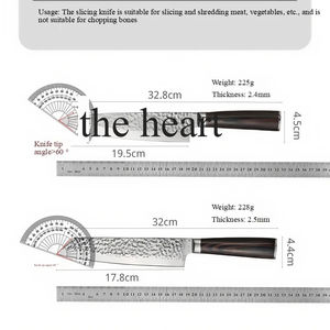 Cuchillo de Chef de 8 Pulgadas Forjado a Mano con Patrón Martillado y Mango de Madera Paka, Juego de Cuchillos de Cocina Ultra Afilados - Product Image 6