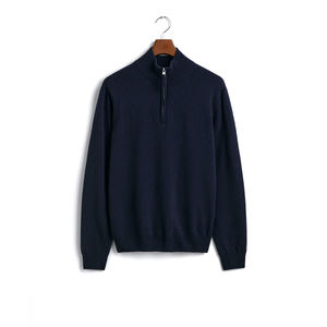 OEM & ODM personnalisé <span class=keywords><strong>pull</strong></span> d'été respirant <span class=keywords><strong>pull</strong></span> à demi fermeture éclair <span class=keywords><strong>pull</strong></span> <span class=keywords><strong>bleu</strong></span> marine tricoté <span class=keywords><strong>pull</strong></span> t-shirts <span class=keywords><strong>pull</strong></span> hommes de haute qualité - Product Image 1