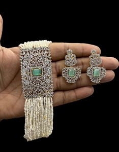 Ngọc lục bảo tự nhiên Ruby và Rose Quartz rạng rỡ cur đá quý tự nhiên đá Vòng cổ Brass Vòng cổ đa màu sắc phụ nữ đồ trang sức - Product Image 5