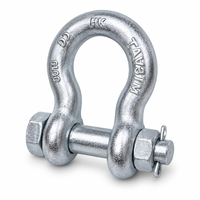 Heavy Duty Bow Shackle Fastener with Bolt and Nut Pin Hot Dip Galvanized Surface