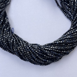 2mm 3mm Naturel Micro Bleu Saphir Pierre Facettes Cube Boîte Perles Brins Chaîne Chaîne Lâche Gemme Nouveau Stock Top Qualité AAA - Product Image 4