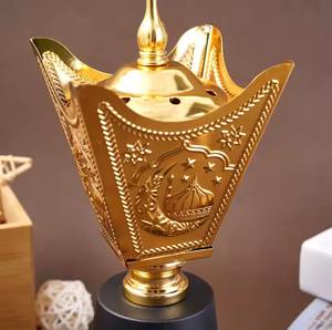 กระถางธูปโลหะอินเดียดีไซน์ทันสมัยสำหรับตกแต่งบ้านกลิ่นหอมแบบใช้งานได้ยาวนานเป็นมิตรกับสิ่งแวดล้อมพร้อมกลิ่นที่หอมระเหย - Product Image 5