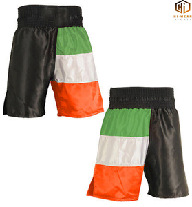 Pantalones Cortos de Boxeo Unisex, Color Negro y Dorado, de Secado Rápido, 180g, Duraderos, Elásticos, de Poliéster, para Artes Marciales - Product Image 2