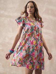 Vestido largo de algodón indio hecho a mano para mujer, ropa de fiesta con estampado Floral elegante, regalo de novia de verano, vestido de viaje con cintura Natural - Product Image 2