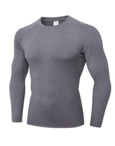 Dernier design de rashguard pour homme, vêtements de sport, couleur unie, manches longues, rashguard avec logo personnalisé, vente en gros, vêtements de sport pour la salle de sport - Product Image 4