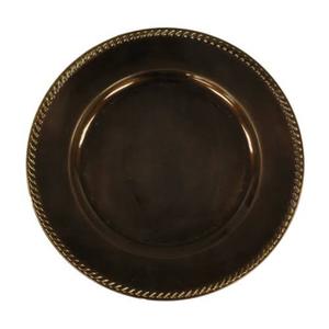 Plato de Servicio de Cobre con Acabado Antiguo para Restaurantes y Hoteles, Plato para Servir Alimentos y Aperitivos - Product Image 1