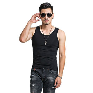 Camiseta sin mangas de algodón con logotipo personalizado para hombre, camiseta sin mangas para gimnasio, talla XL, camiseta atlética para entrenamiento físico, camiseta sin mangas con patrón en blanco para hombre - Product Image 3