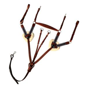 Placa de 5 puntos con accesorio para correr y relleno de piel, Color negro, cuero, azul marino, líneas elásticas y blancas - Product Image 3