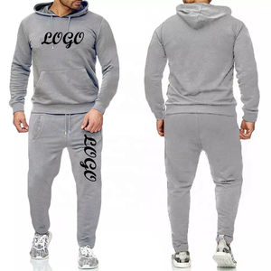 Chándales de hombre pulóver en blanco con logotipo personalizado con botón de capucha chándales de jogging de gran tamaño de algodón ropa activa para hombre precio al por mayor - Product Image 5