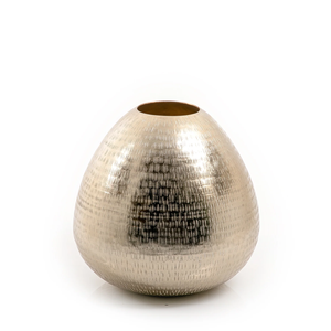 Riz fait à la main martelé motif prix de gros nickelé fleur Vase nouveauté fête de mariage et événement décoratif Pot de fleur - Product Image 3