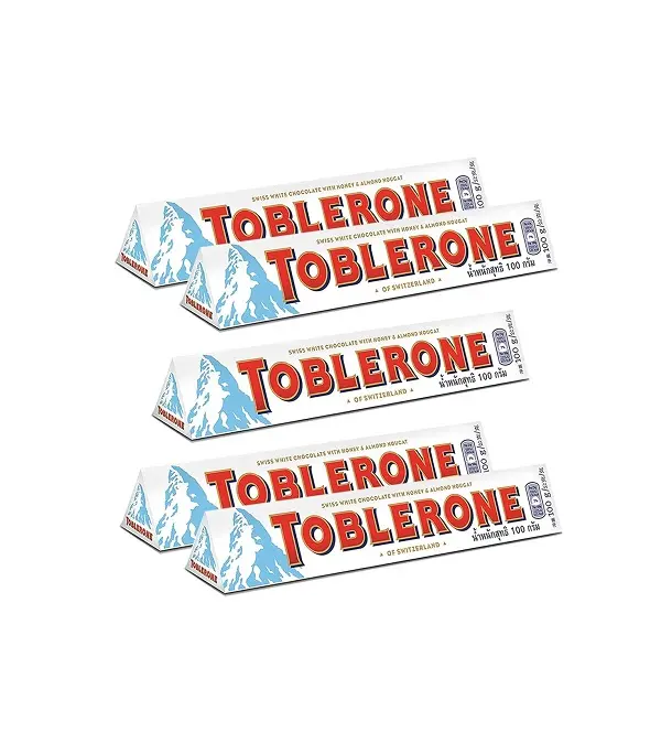 Großhandel Toblerone Milch schokoladen riegel, 100g-Glatte Schweizer Milch schokolade mit köstlichem Honig und Mandel nougat