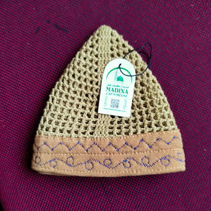 Gorro de Oración Musulmán para Hombre, Tejido a Mano, 100% Algodón Egipcio Premium, con Banda, Ajustable, Ecológico, Sensación Suave - Product Image 5