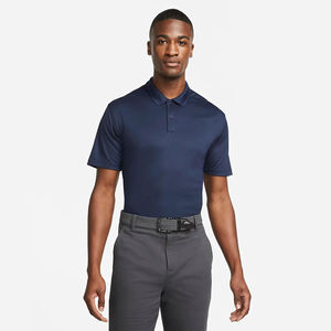 Respirant anti-transpiration 100% polyester coupe standard détendue avec patte à 2 boutons obsidienne Performance polos de golf pour hommes - Product Image 1