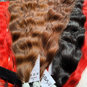 Extensiones de cabello a granel más vendidas Cabello vietnamita Doble ahogamiento 100 gramos Todos los colores 14 pulgadas - Product Image 1