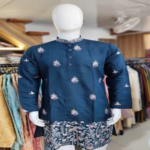 Fabricant et fournisseur de kurta pyjama en soie Fendy attrayante avec broderie de Surat au prix le plus bas - Product Image 1