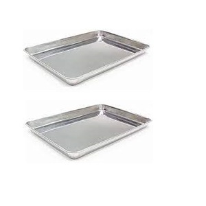 Handcrafted Eco-Friendly Stainless Steel Tableware Rounded Shape Serving <b>Tray</b> with Decorative Gold Polish Metal Material - Product Image 3