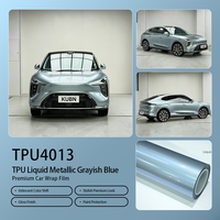 Films de protection de carrosserie en TPU liquide gris-bleu métallisé auto-réparant, films de protection pour voitures de luxe, films de peinture automobile en TPU