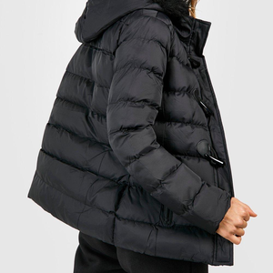 Chaqueta Bomber Personalizada para Mujer con Ribete de Piel de Oveja, Bordado, Transpirable, Procesamiento Crudo, Relleno de Poliéster Acolchado para Invierno - Product Image 2