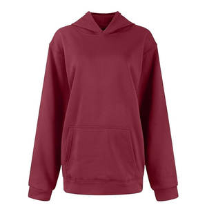 New 2026 Wholesale Customized Trendy <b>Red</b> <b>Women's</b> Oversized Fleece Long Sleeve Sweaters Pullover Winter Eco-Friendly Outfits - Product Image 2