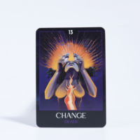 Jeu de cartes d'affirmation pour femmes en papier bleu holographique, impression OEM personnalisée CMYK & PMS, avec boîte cadeau 127x89mm