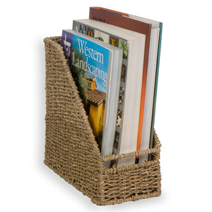 Great quality seagrass book & file container natural magazine holder home office table decorations - Product Image 5