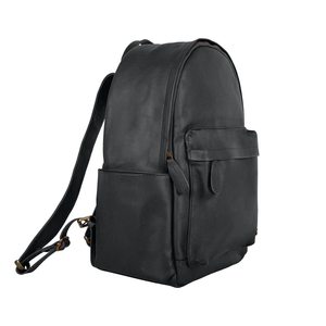 GLOBAL <b>LEATHER</b> Unisex Customized Genuine <b>Leather</b> <b>Laptop</b> <b>Backpack</b> with Waterproof & Breathable Features 20-35L Capacity - Product Image 2