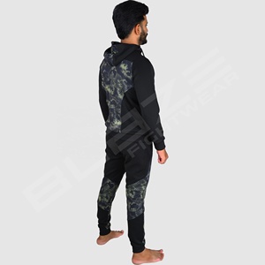 Conjunto de dos piezas personalizado para hombres High Street Design Sudadera con capucha estampada de secado rápido y Jogger Ropa deportiva informal para el invierno - Product Image 2