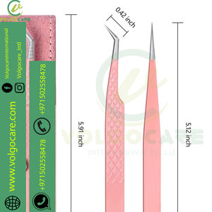 Pince à épiler à verrouillage croisé en acier inoxydable de 125 mm / 4.9 pouces à pointe droite et courbée - Product Image 5