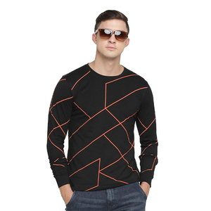 Customized Color & Size <b>Men's</b> Full Sleeve T-shirt 100% Cotton Breathable Eco-Friendly High Quality - Product Image 1