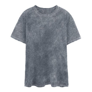 T-shirt en coton 100% pour homme, coupe classique, effet délavé à l'acide, style vintage, streetwear, anti-rétrécissement, uni, vente en gros - Product Image 1