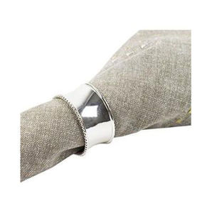 Bordure perlée anneaux de serviette en métal doré porte-serviettes stockés pour les dîners réunions de famille décor de Table à manger - Product Image 2