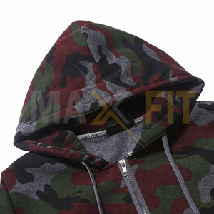 Nouveaux pulls à capuche de bonne qualité pour hommes 100% Polyester polaire Style camouflage fermeture éclair par MAXFIT entreprises - Product Image 3