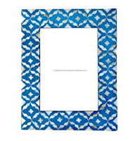 Cadre photo en bois traditionnel Craftsy Home Top Design avec incrustation d'os et de nacre, couleur personnalisable, décoration murale pour la maison et le bureau