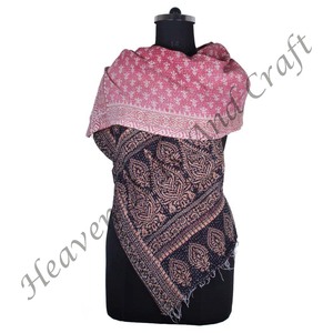 SC1045 Vintage Kantha Work Cotton Handmade <b>Scarf</b> Trendy Design Girls Allover Hand Stitched Plain Style <b>Long</b> Length - Product Image 5