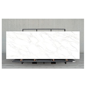 Statuario Carreaux de porcelaine blanche 120X320 cm Carreaux vitrifiés émaillés au design moderne Intérieur 320X120cm Dalle de pierre frittée en porcelaine - Product Image 1
