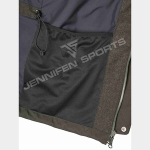 Veste de chasse d'hiver unisexe 100% laine, épaisse, pour l'extérieur, avec plusieurs poches, respirante, fermeture éclair - Product Image 6