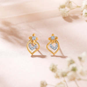 Pendientes de Oro Amarillo con Diamantes para Mujer - Product Image 1