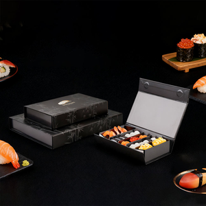 Caja de sushi de lujo, caja de regalo de sushi premium, caja rígida para empaque de sushi, caja de sushi de alta gama para llevar, estuche de regalo para sushi con compartimentos - Product Image 5