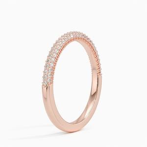 Banda de boda de diamante cultivado en laboratorio de moda certificada por IGI, joyería de oro de 14K de alta calidad, regalo de boda para mujer - Product Image 2