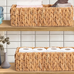 Plateau de service en jacinthe d'eau fait main de haute qualité, personnalisable, ustensile de cuisine et de salle de bain haut de gamme - Product Image 6