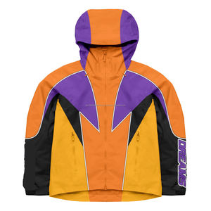 Ensemble survêtement homme personnalisé en polyester imperméable et réfléchissant avec veste zippée coupe-vent et pantalon de sport – Vente en gros - Product Image 3