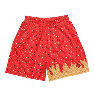 Custom Teen Mesh Green Ice Cream Shorts Drip Swim Trunks Pantalones cortos personalizados con forro de malla - Product Image 5