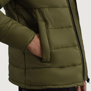 Custom Men' S Logo Cotton Puff Jaket Designer Winter Bubble <b>Padded</b> <b>Coat</b> Down Black Polyester Outdoor Puffer Jacket for Men - Product Image 6