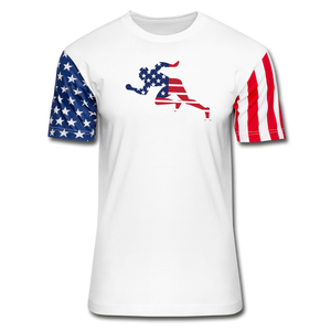 Camiseta Unisex con Estampado de Estrellas y Rayas, Celebra a los Corredores, Producto Promocional - Product Image 1