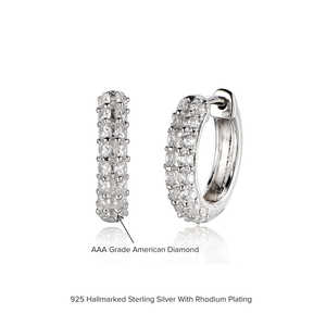 Elegante American Diamond Bali Pendientes 925 Joyas de plata para ella - Product Image 4